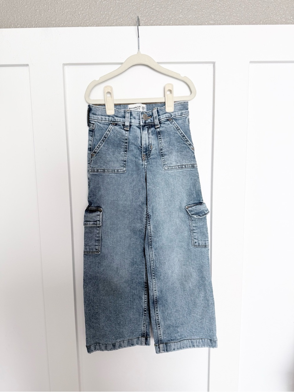 abercrombie kids Light Blue Denim Wide Leg Jeans